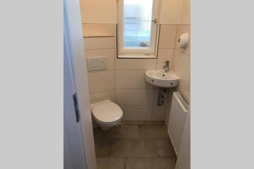 Koupelna v ubytování Appartement Attergau