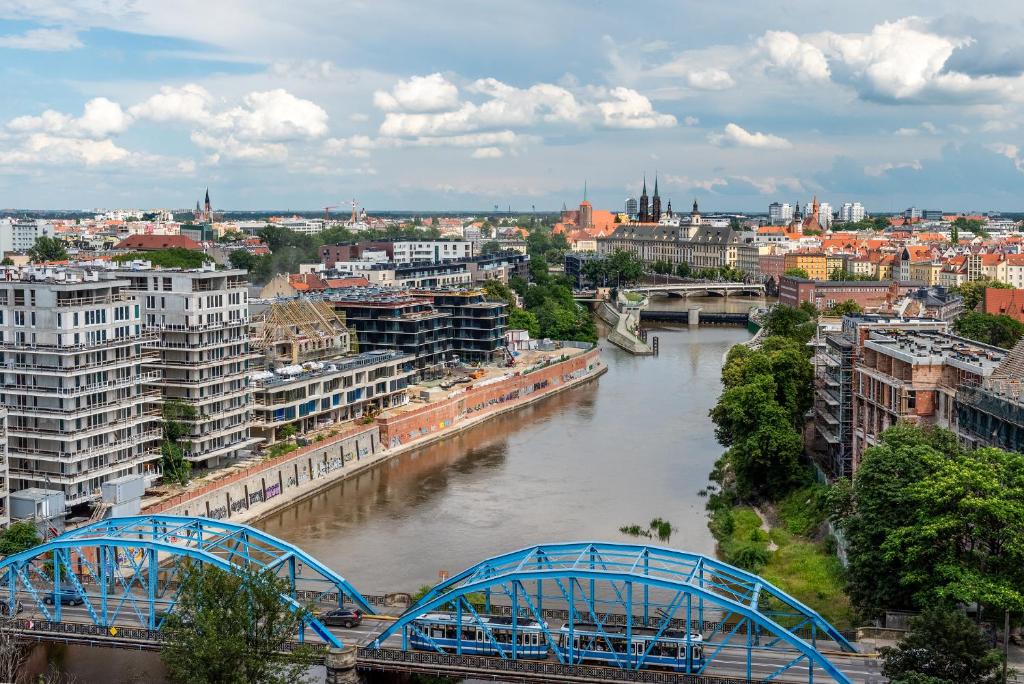 Výhľad na mesto Vroclav alebo výhľad na mesto priamo z apartmánu