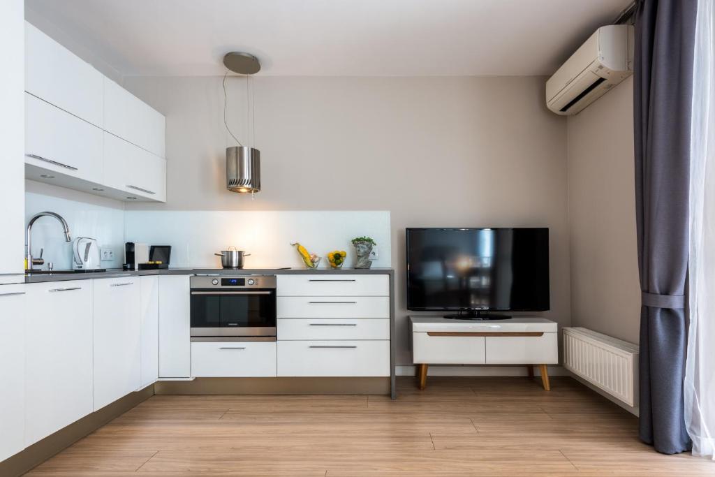 Kuchnia lub aneks kuchenny w obiekcie apartamenty-wroc Golden House