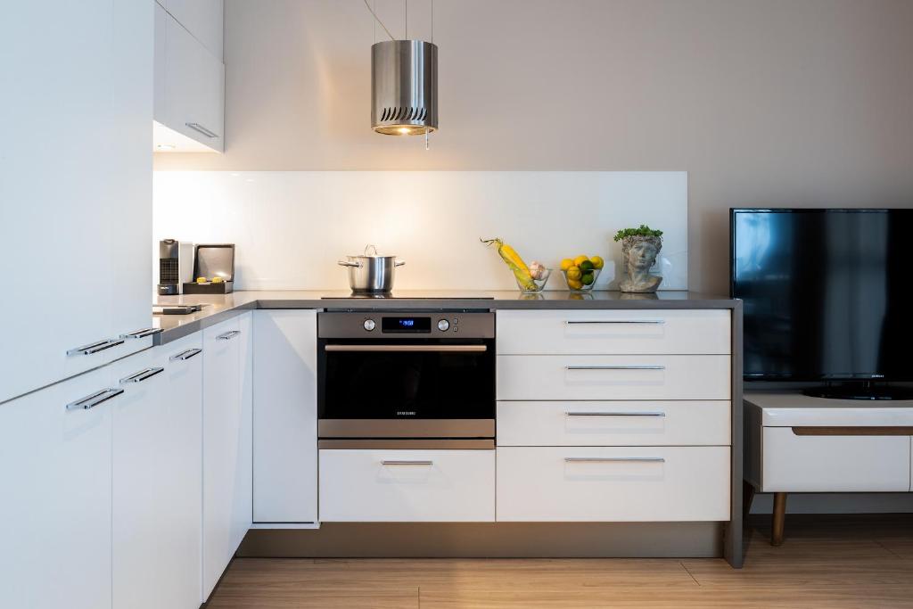Kuchnia lub aneks kuchenny w obiekcie apartamenty-wroc Golden House