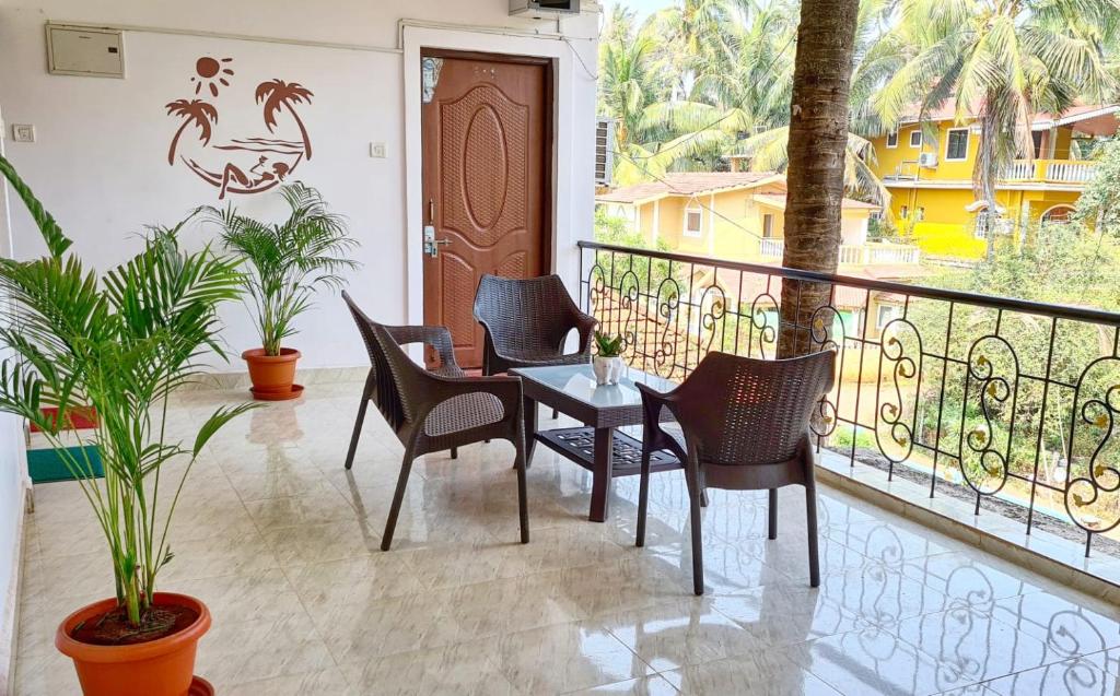 Balkón nebo terasa v ubytování Jackson's Beach House Calangute