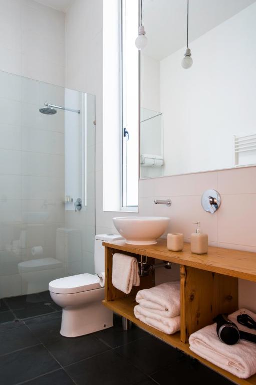 Koupelna v ubytování Fauna Hotel