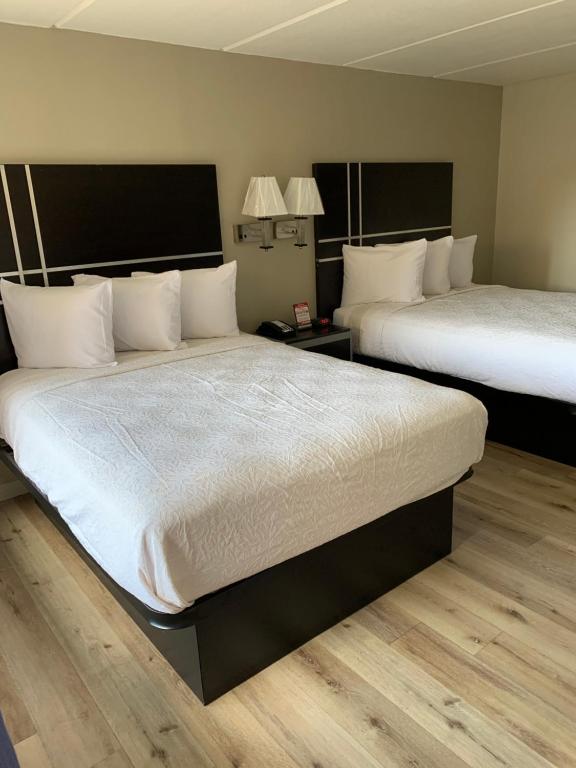 Ein Bett oder Betten in einem Zimmer der Unterkunft South Padre Island Lodge