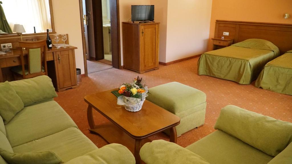 TV a/nebo společenská místnost v ubytování Troyan Plaza Hotel