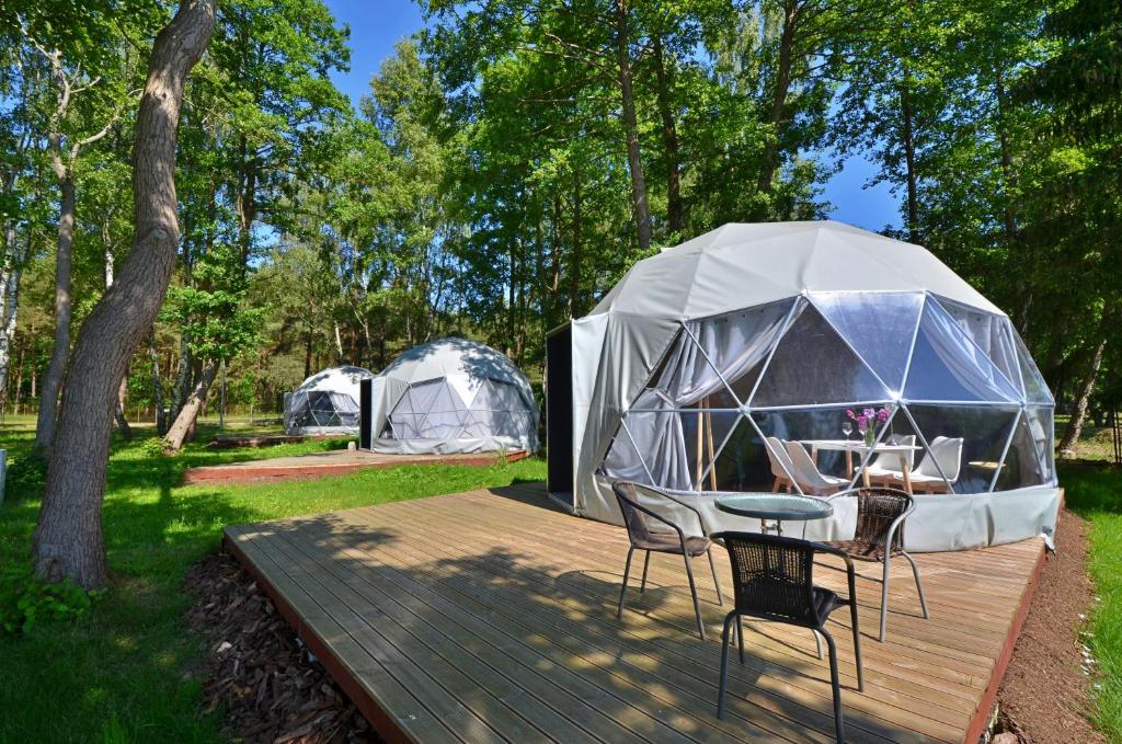 Zahrada ubytování Slowly Glamping Osada Nad Wodą