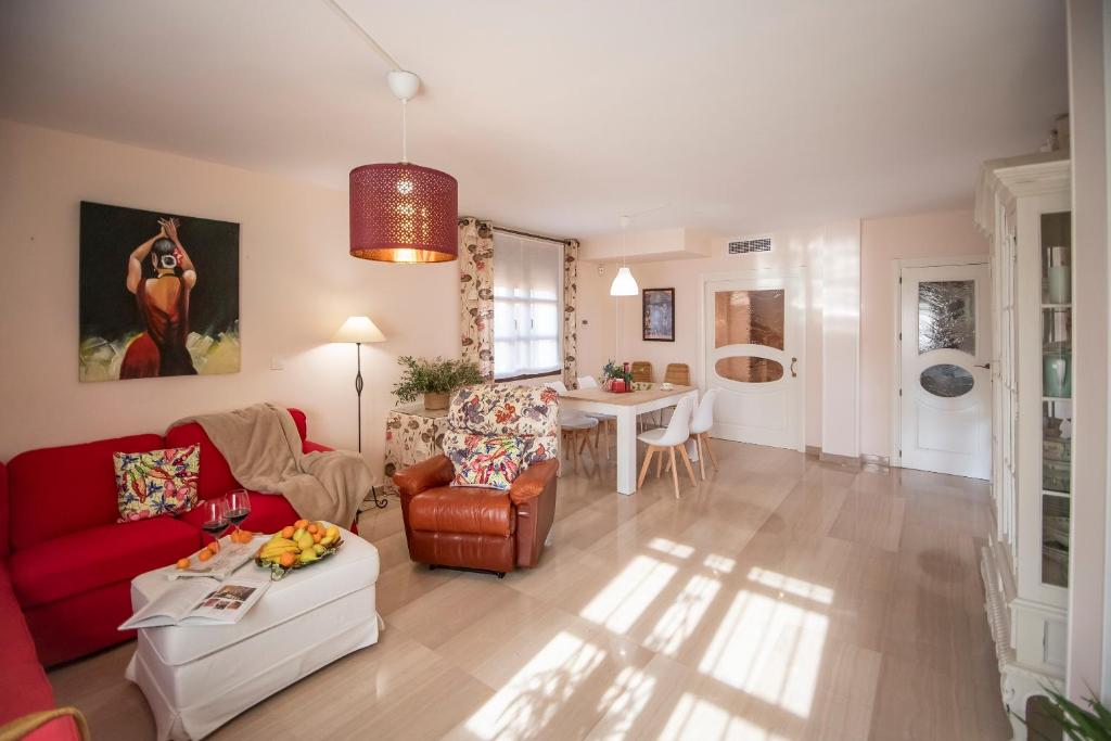 Posezení v ubytování Arenda Villa Rosa
