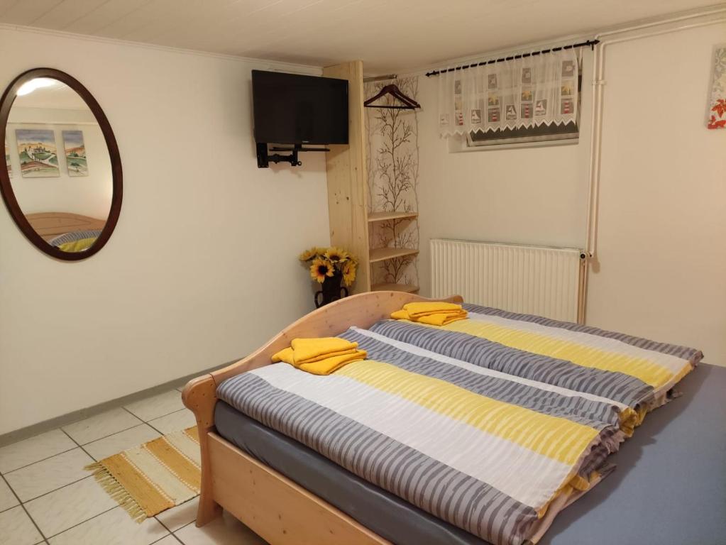Postel nebo postele na pokoji v ubytování Sommertraum