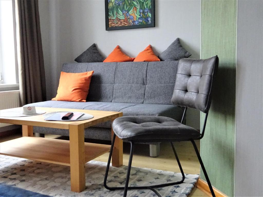 Posezení v ubytování Hotel Pension Zur Fährbrücke
