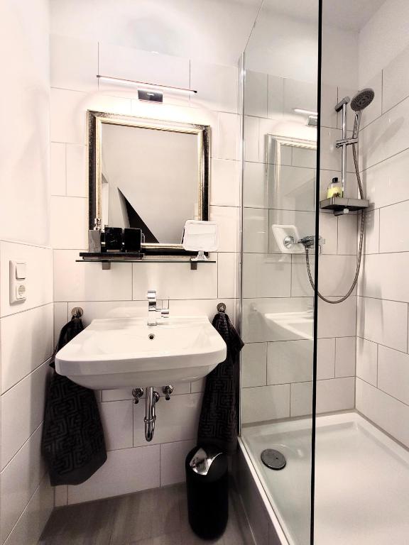 Koupelna v ubytování Das Stader Loft mit Sonnenbalkon