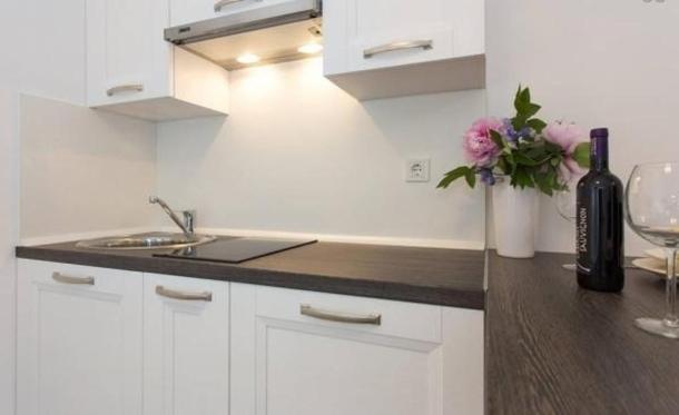 Kuchyňa alebo kuchynka v ubytovaní Studio apartment in Icici with Air condition, WIFI (4674-2)