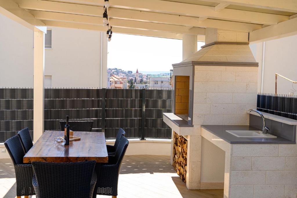 Balkón alebo terasa v ubytovaní Hygge Boutique Apartment