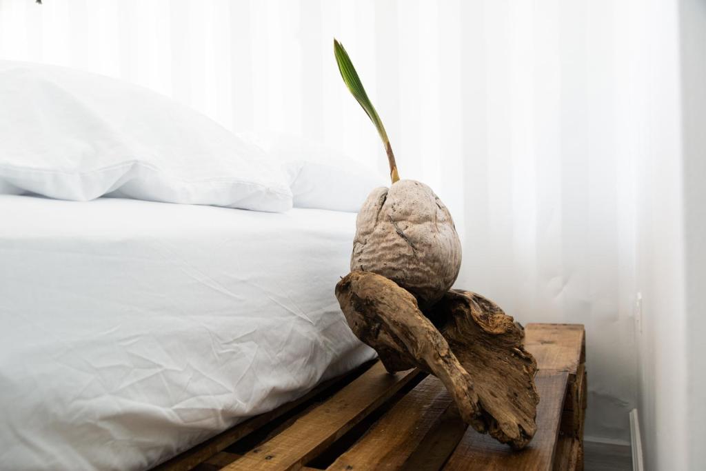 Postel nebo postele na pokoji v ubytování Nomada Republic Hotel Punta Chame