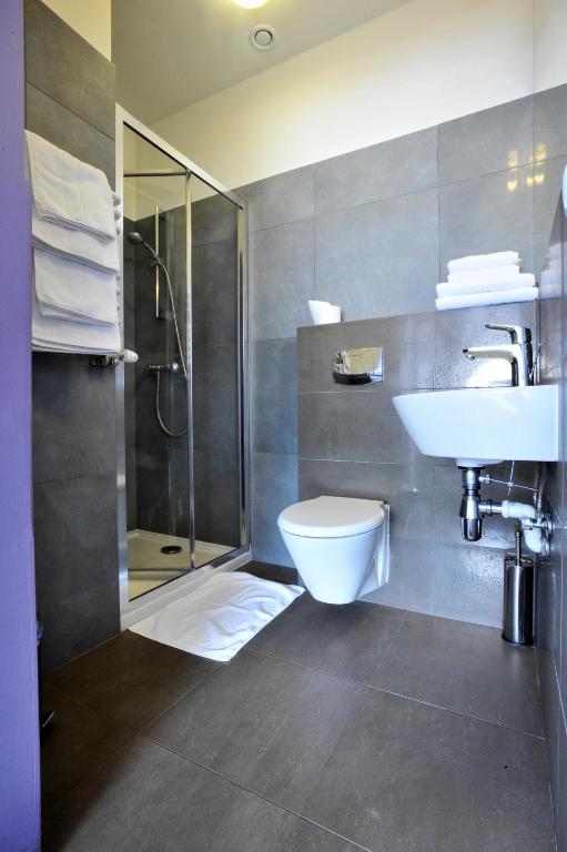 Koupelna v ubytování Hostel Promenada