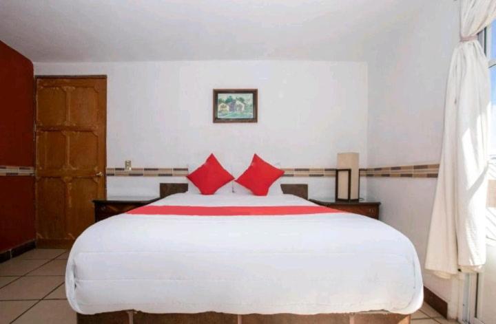 Postel nebo postele na pokoji v ubytování Hotel Real Cortés