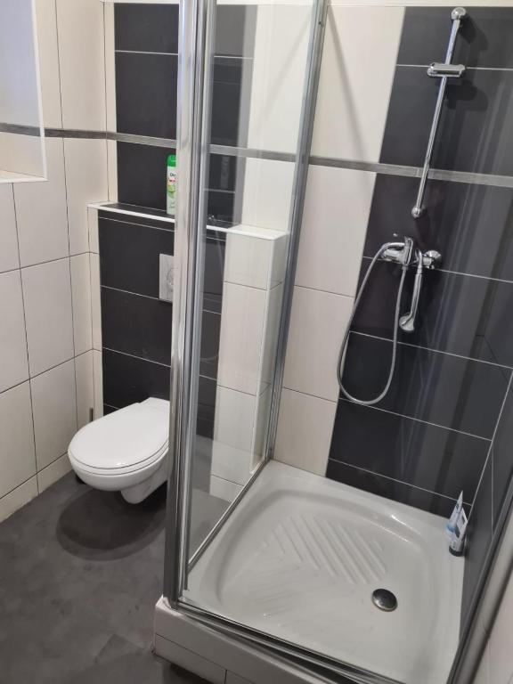 Koupelna v ubytování Dům Mnichov Bazén Klimatizace