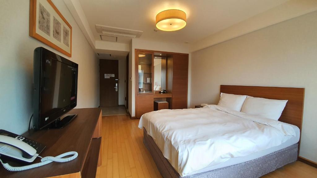 TV a/nebo společenská místnost v ubytování Gyungpo Beach Hotel