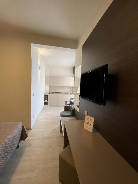 TV a/nebo společenská místnost v ubytování Hotel Santin
