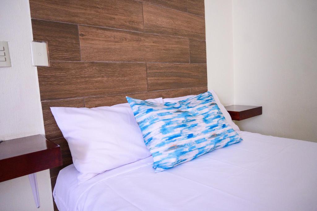 Postel nebo postele na pokoji v ubytování Hotel Acuario En Ocotlán