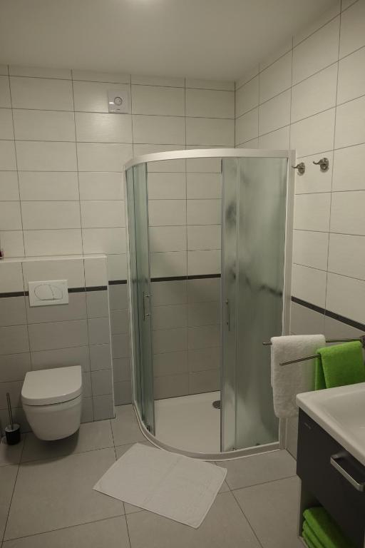 Koupelna v ubytování Apartmaji Anita