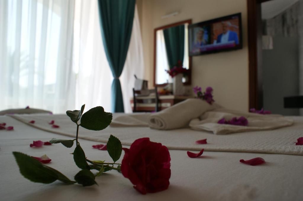 Кровать или кровати в номере Kemer Hotel