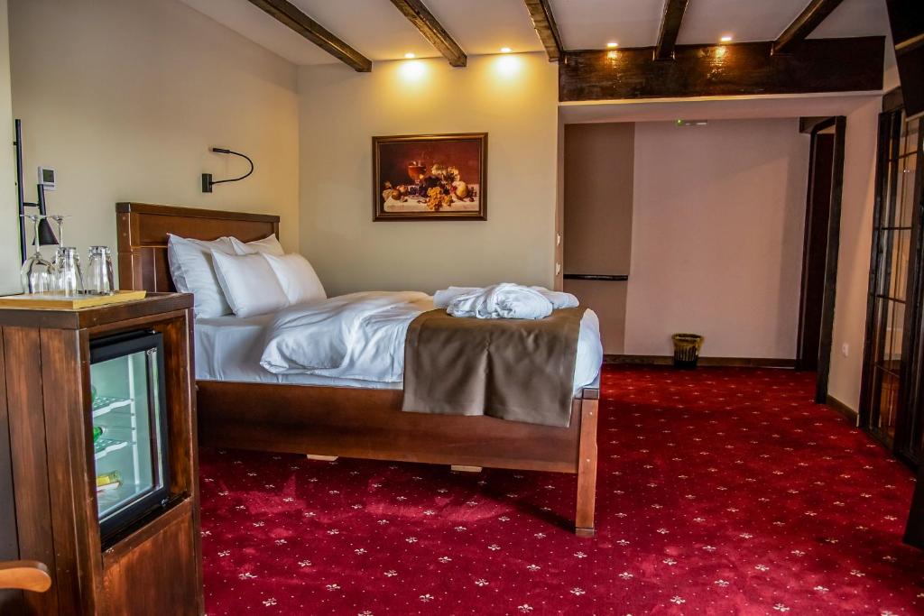 Postel nebo postele na pokoji v ubytování Bahus Inn