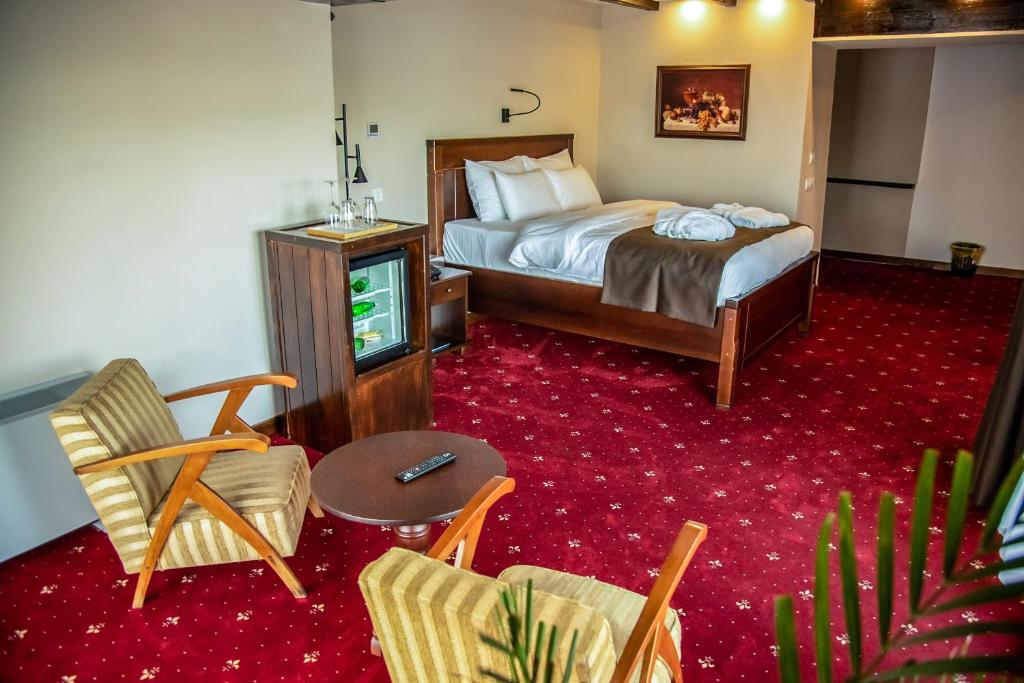 Postel nebo postele na pokoji v ubytování Bahus Inn