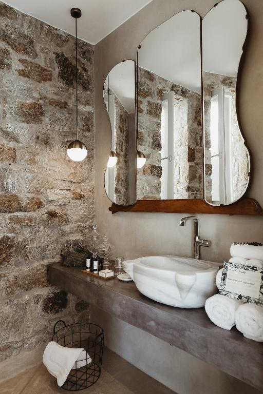 Koupelna v ubytování Ayiopetra Exclusive Getaways