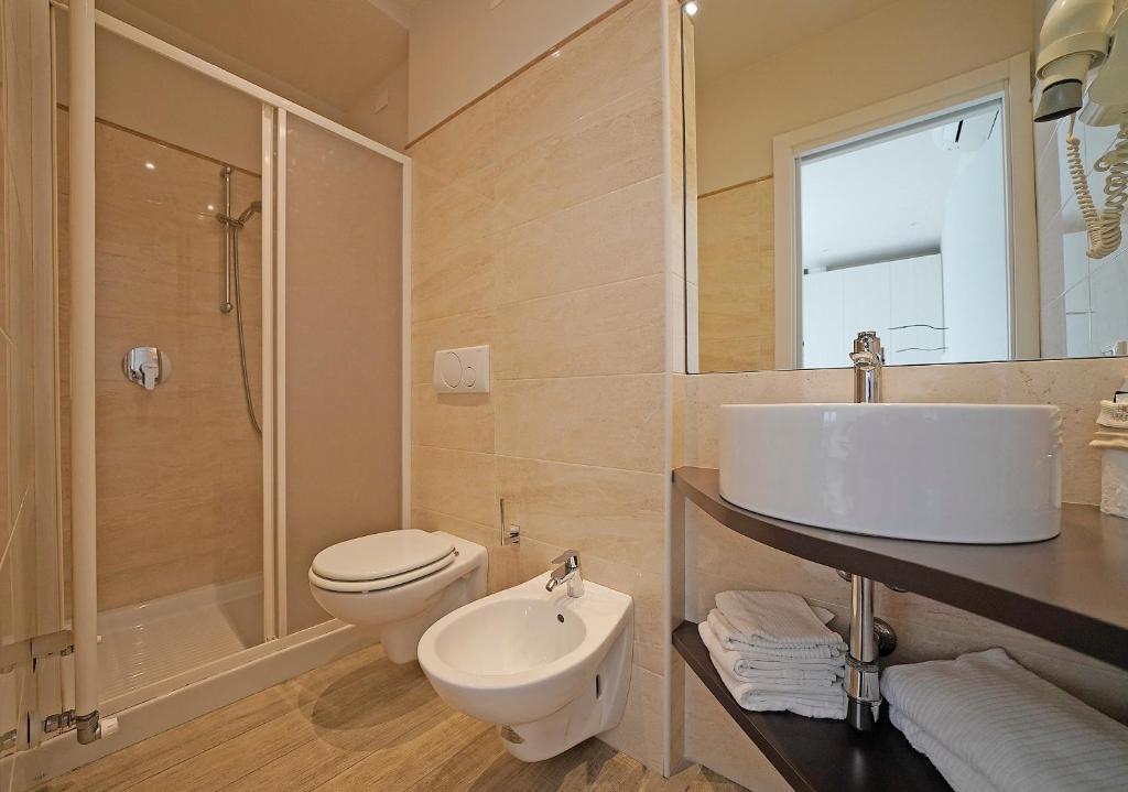 Koupelna v ubytování Hotel Marconi