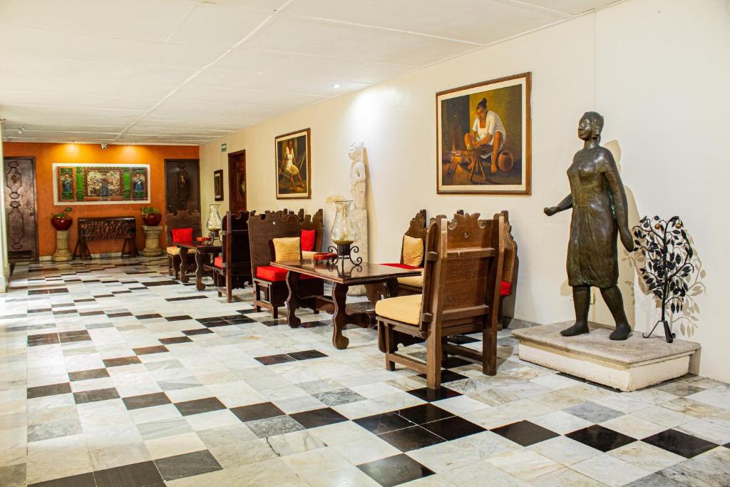Posezení v ubytování Casa del Balam Merida