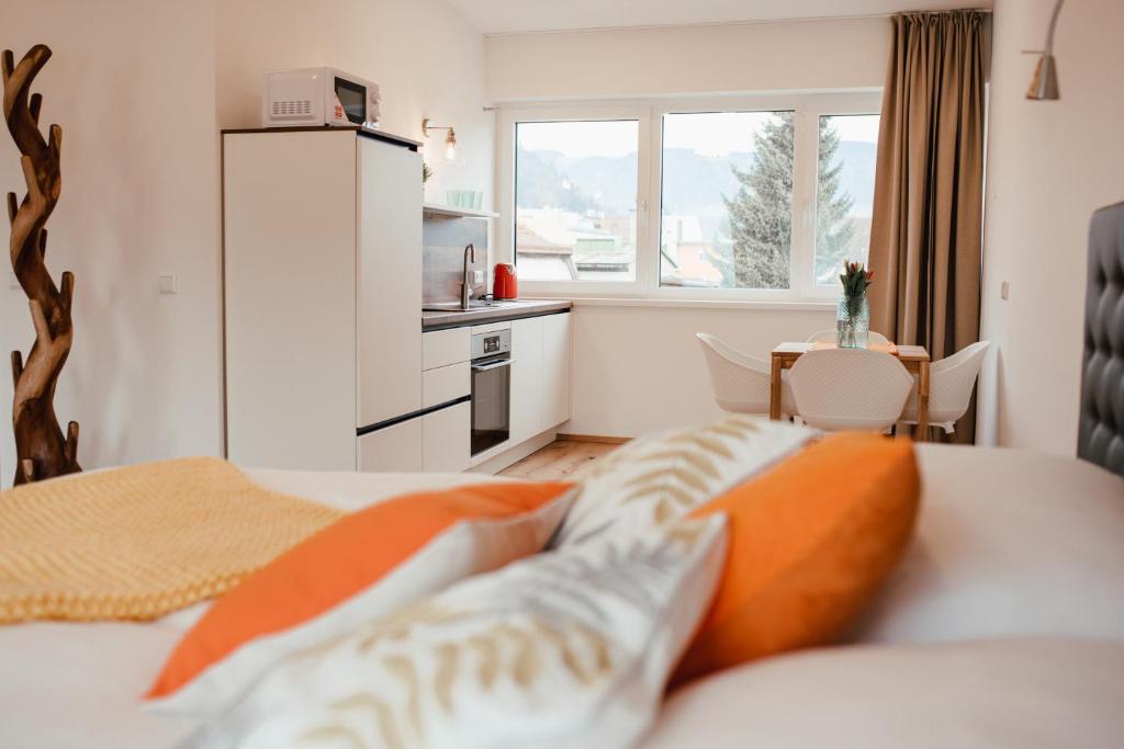 Kuchyň nebo kuchyňský kout v ubytování Smarthotel Völkermarkt