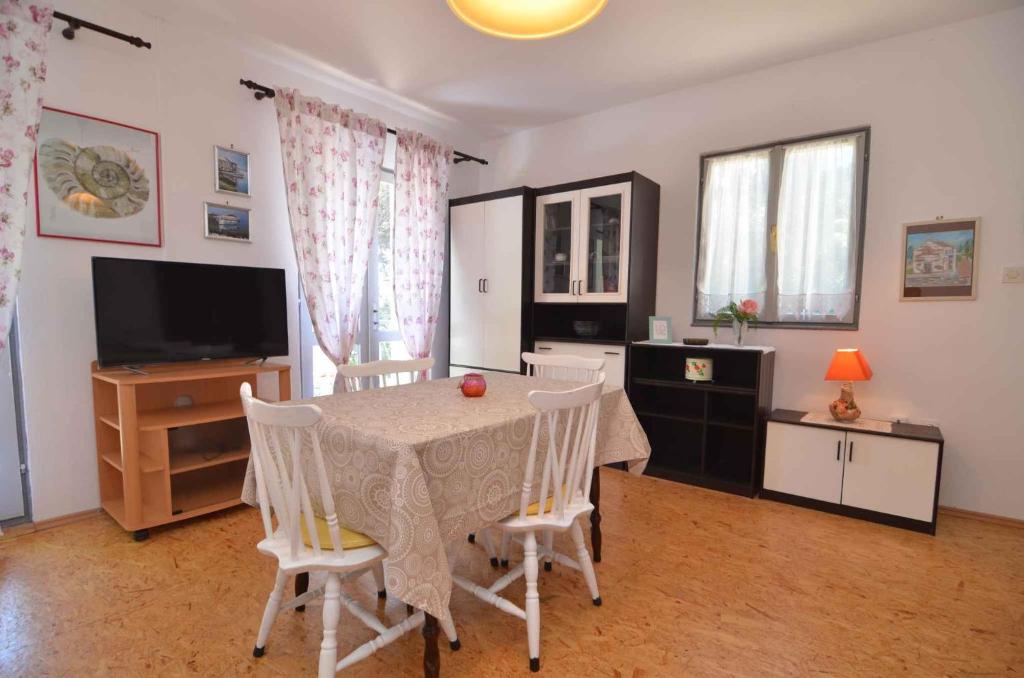 Televízia a/alebo spoločenská miestnosť v ubytovaní Apartment in Petrcane/Zadar Riviera 7907