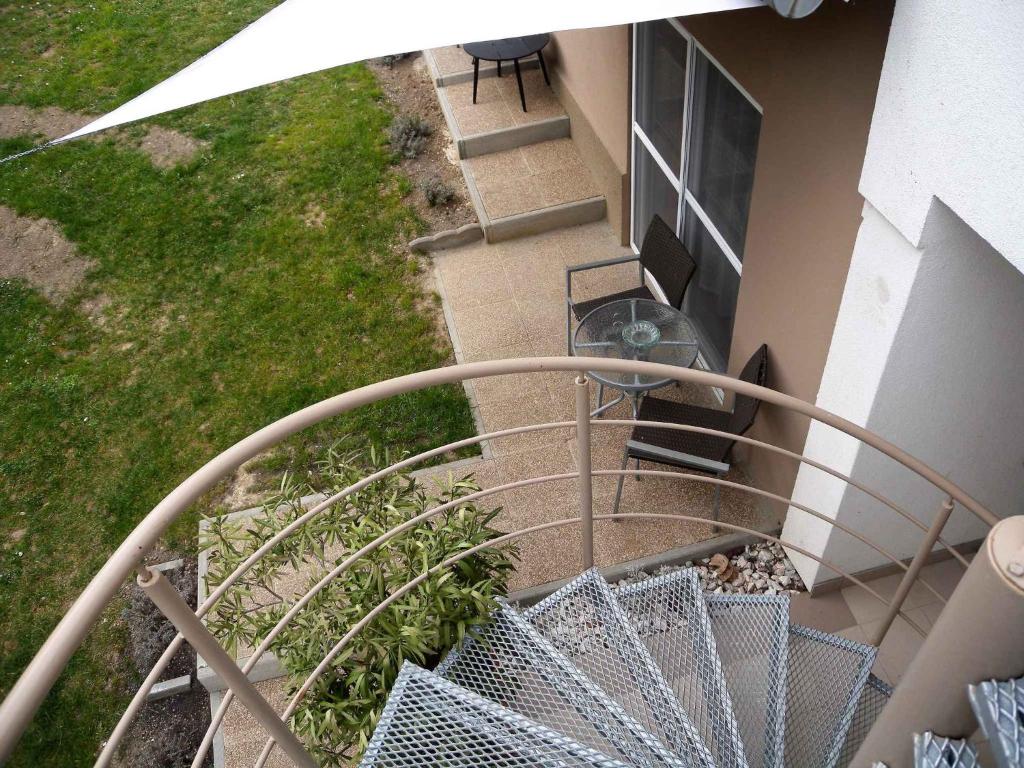 A balcony or terrace at Apartments in Balatongyörök 34590