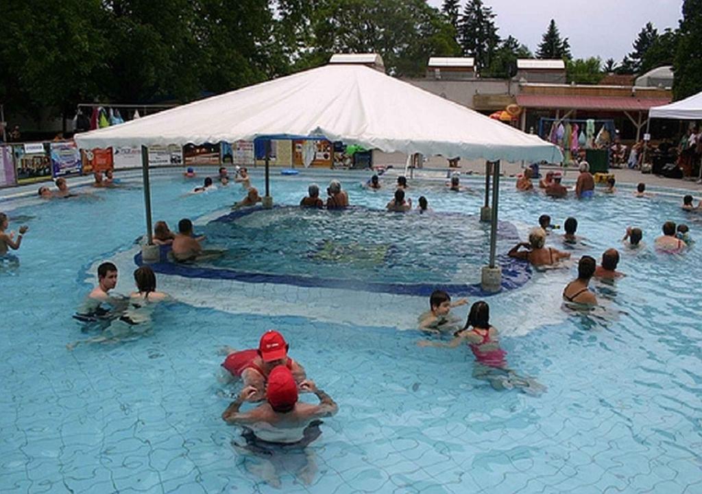 The swimming pool at or close to Holiday home in Leanyfalu/Donauknie 35231