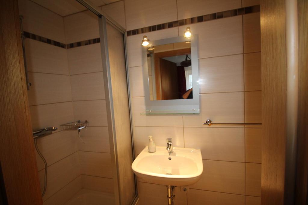 Ein Badezimmer in der Unterkunft Apartment in Leipzig 3116