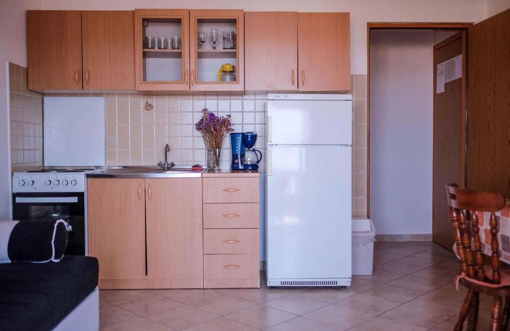 Kuchyň nebo kuchyňský kout v ubytování Apartment Barbat 19