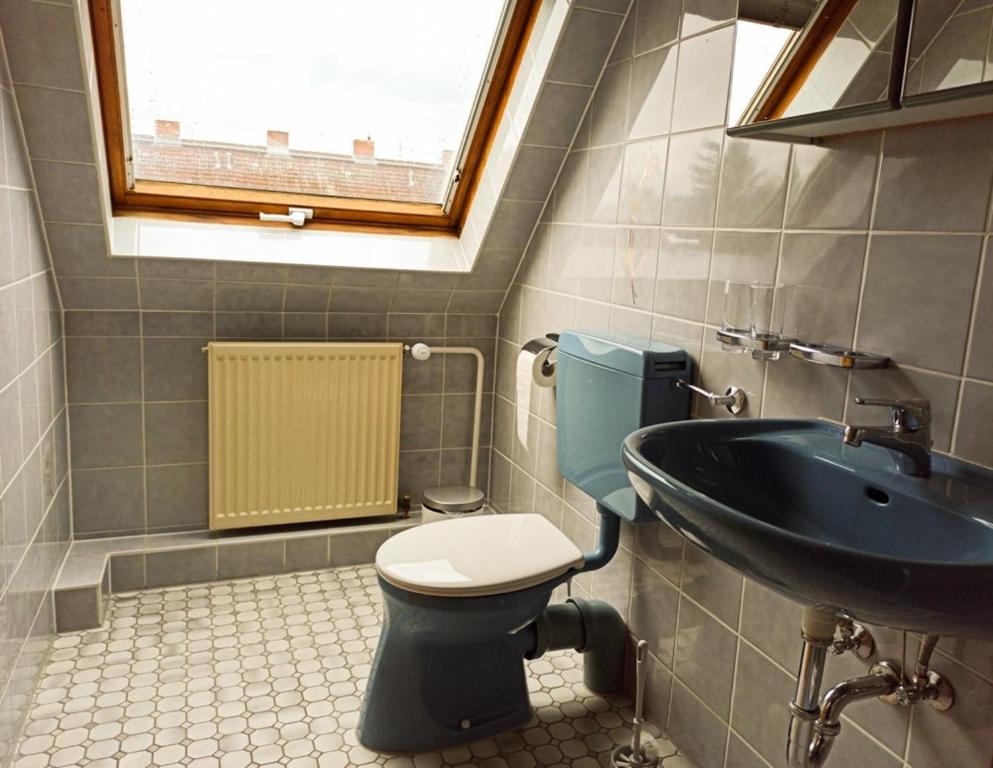 Koupelna v ubytování Landhotel Waldschänke