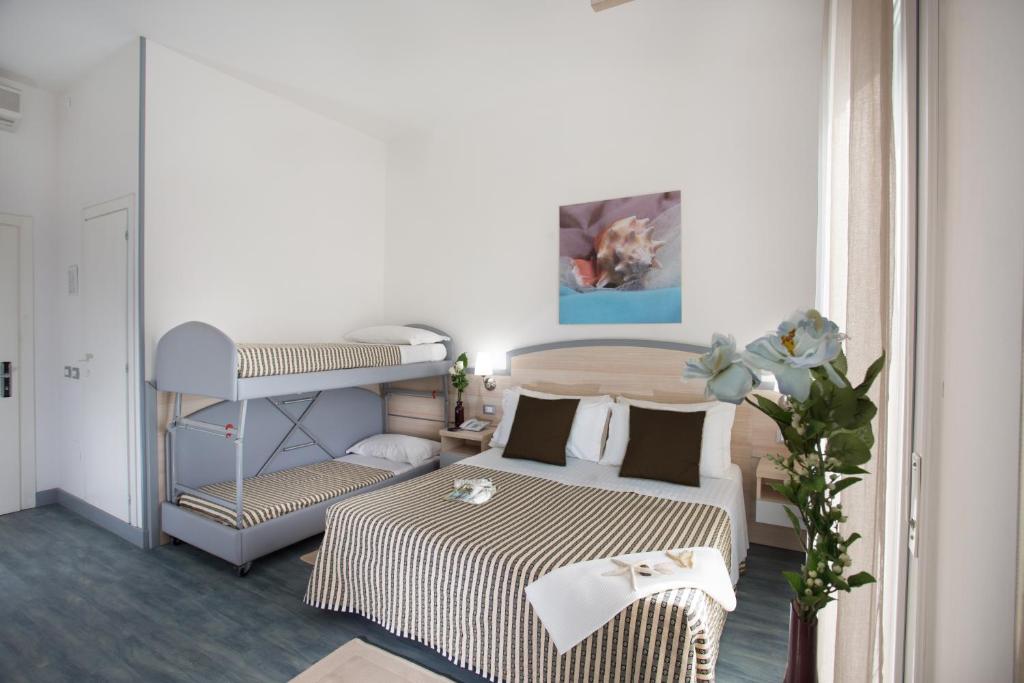 Postel nebo postele na pokoji v ubytování Hotel Beau Soleil