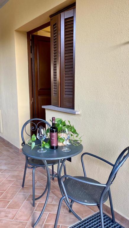 Balkon lub taras w obiekcie Hotel Ristorante Le Querciolaie dei Ricci