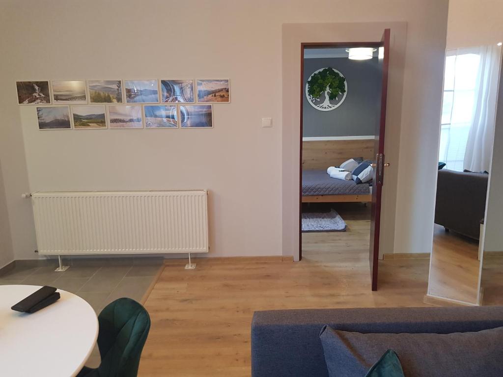 Posezení v ubytování Apartamenty Paszkówka