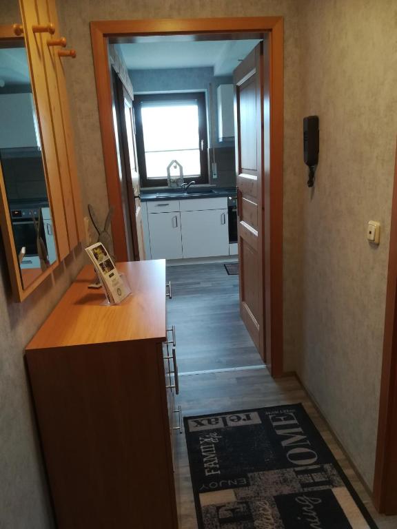 Kuchyň nebo kuchyňský kout v ubytování Gästehaus Klein