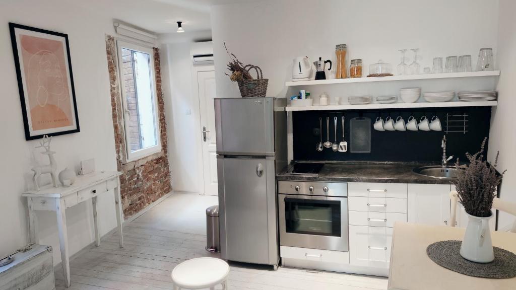 Virtuvė arba virtuvėlė apgyvendinimo įstaigoje Davor holiday apartments