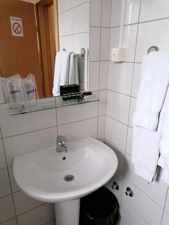 A bathroom at SC Kolos