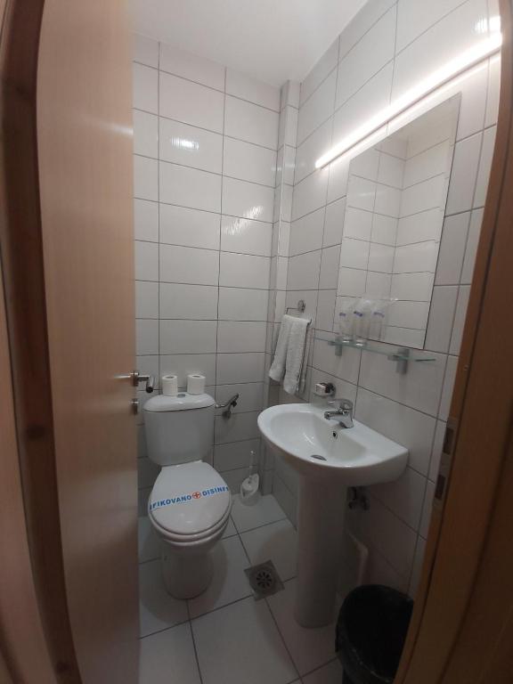A bathroom at SC Kolos