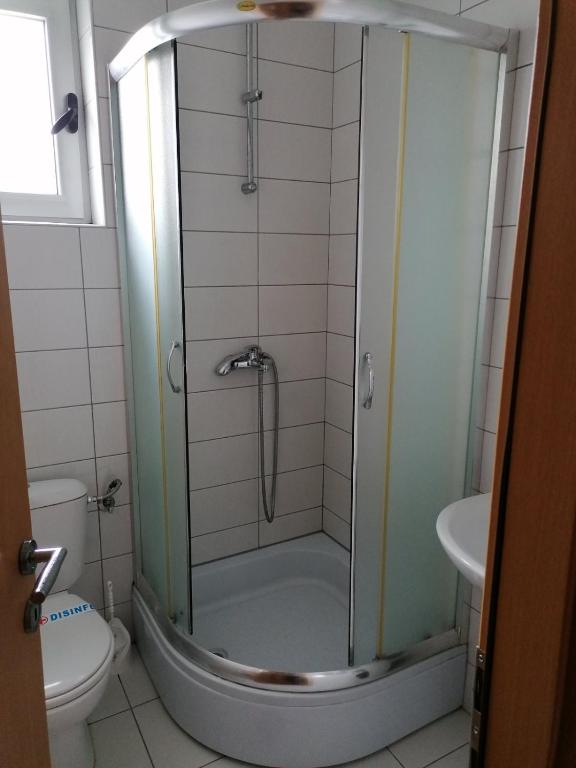 A bathroom at SC Kolos