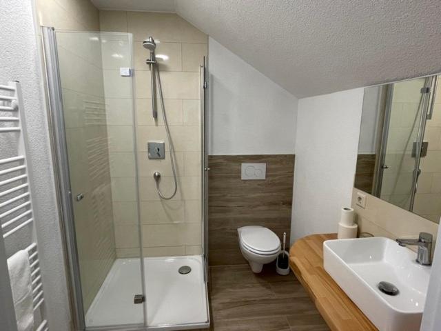 Koupelna v ubytování Hotel Andrea