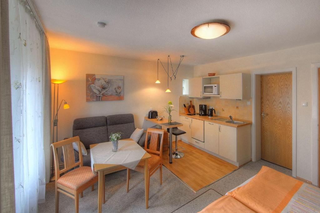 Kuchyň nebo kuchyňský kout v ubytování Aparthotel Klara