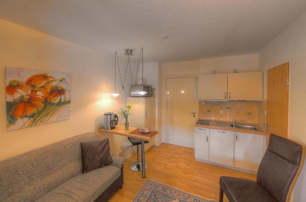Kuchyň nebo kuchyňský kout v ubytování Aparthotel Klara