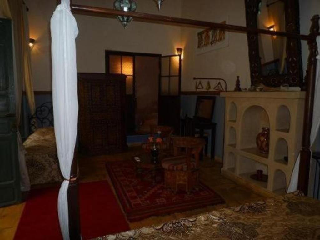 Posezení v ubytování Riad Jomana