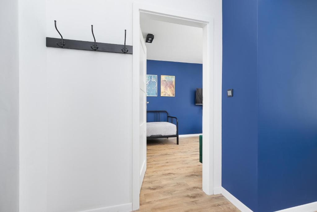 Posteľ alebo postele v izbe v ubytovaní Studio Spokojna Kraków by Noclegi Renters