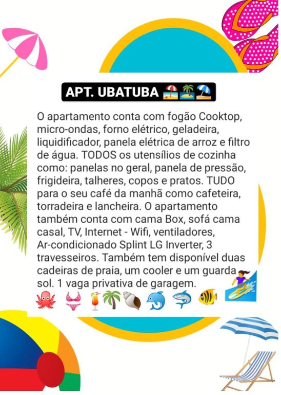  Apartamento Ubatuba - Praia grande - 250m da Praia